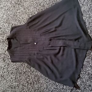 Sheer flowy button front blouse